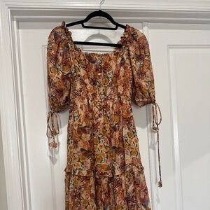 En Saison Boho Floral Midi Dress XS